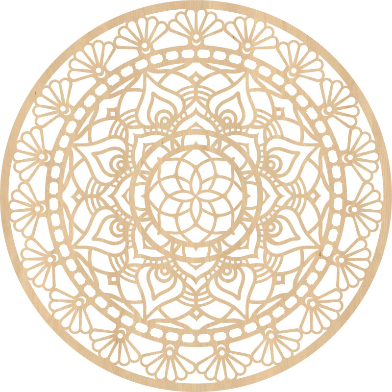 Design mandaly je inspirován prastarým symbolem květu života, který se již po staletí objevuje v různých kulturách.