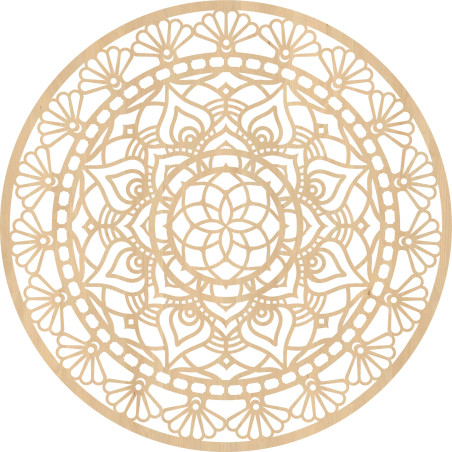 Design mandaly je inspirován prastarým symbolem květu života, který se již po staletí objevuje v různých kulturách.