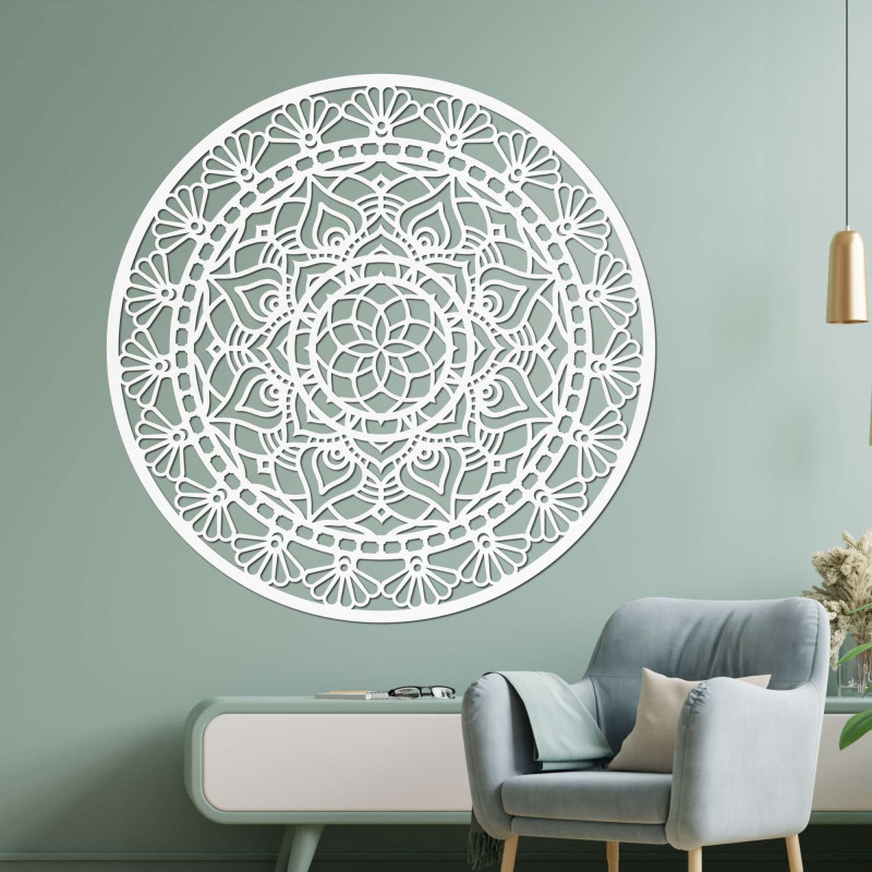 Dřevěná mandala na zeď - Ručně vyřezávaný obra