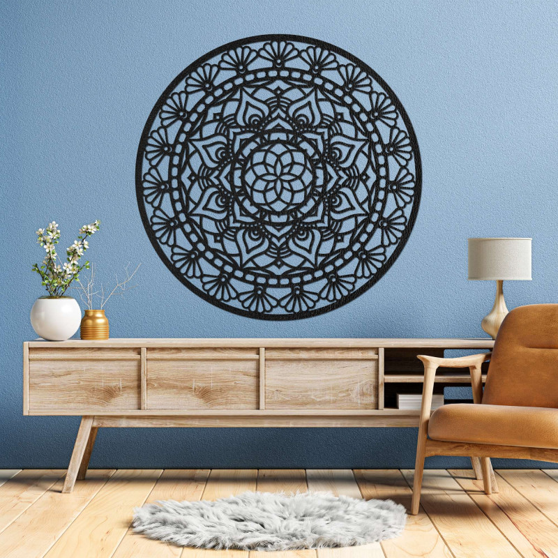 Dřevěná mandala na zeď - Ručně vyřezávaný obra