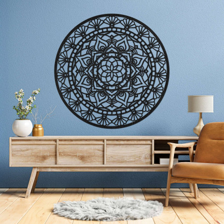 Dřevěná mandala na zeď - Ručně vyřezávaný obra
