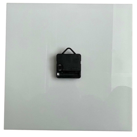 Nástěnné hodiny bílý akryl a dubový dekor - LONDON