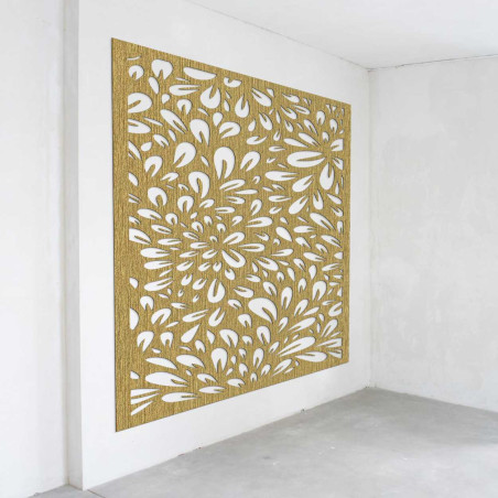 Květinový dřevěný panel na zeď - KROKORIRO