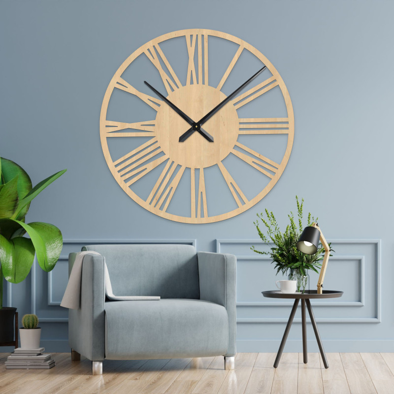 Minimalistické nástěnné hodiny, velký průměr, moderní bytový doplněk