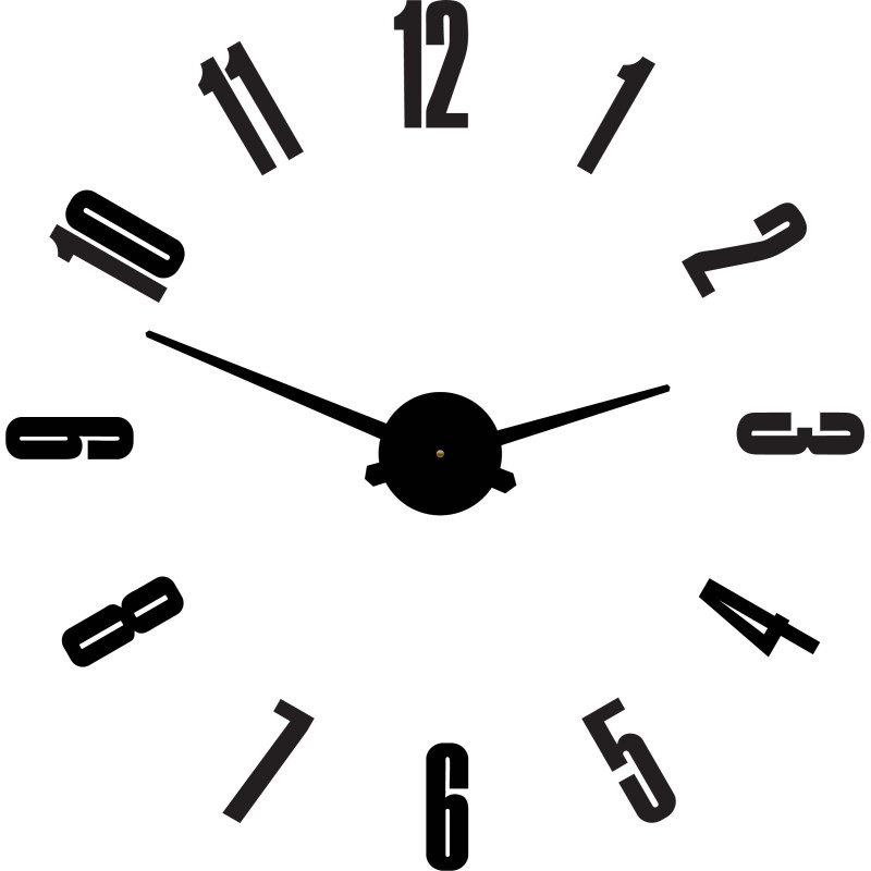 Nalepovací hodiny na zeď do obývacího pokoje moderní