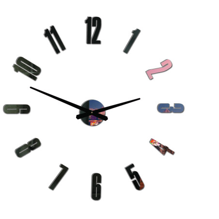 Nalepovací hodiny na zeď do obývacího pokoje moderní