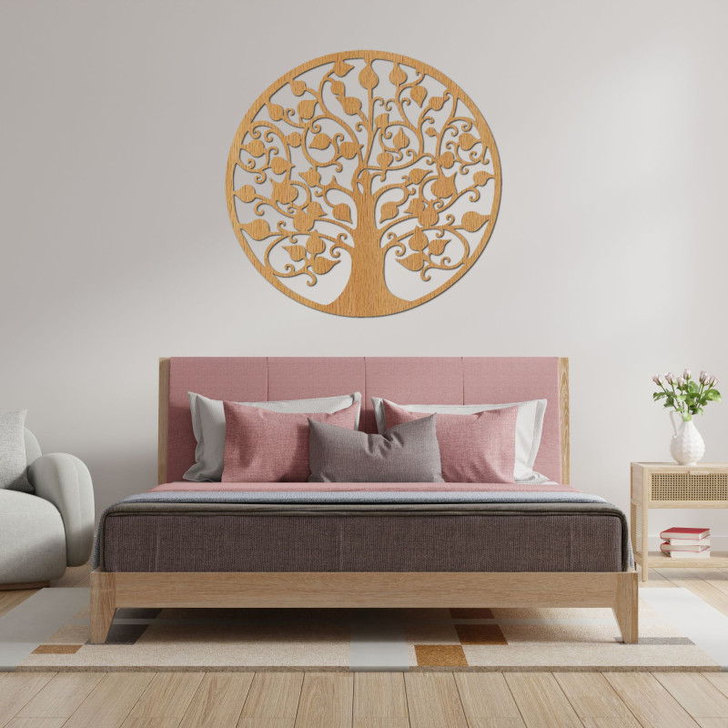 Bílý strom života jako elegantní obraz na tmavém pozadí