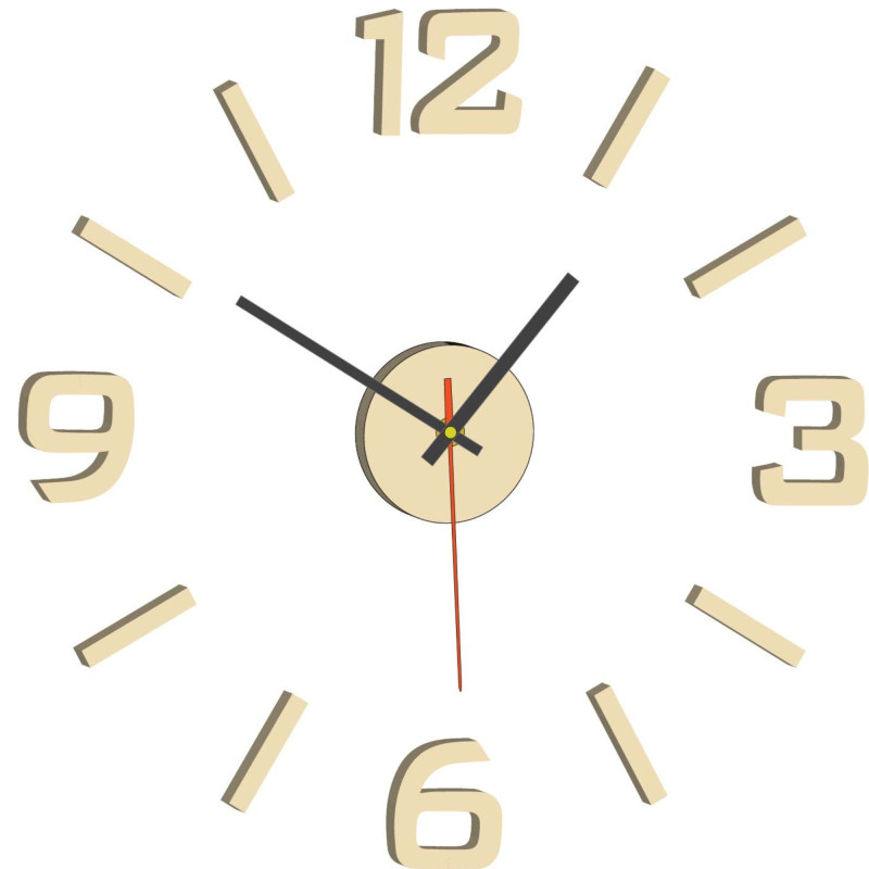 Akrylové 3D nástěnné hodiny – 3D efekt, bez vrtání