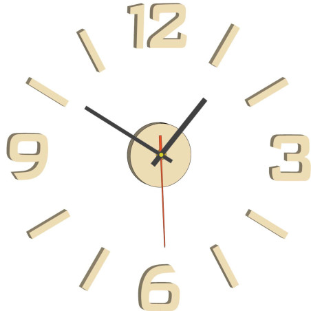 Akrylové 3D nástěnné hodiny – 3D efekt, bez vrtání