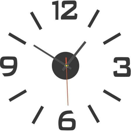 Akrylové 3D nástěnné hodiny – 3D efekt, bez vrtání