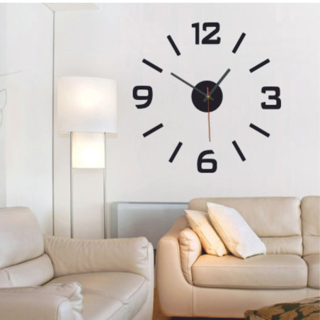 Akrylové 3D nástěnné hodiny – 3D efekt, bez vrtání
