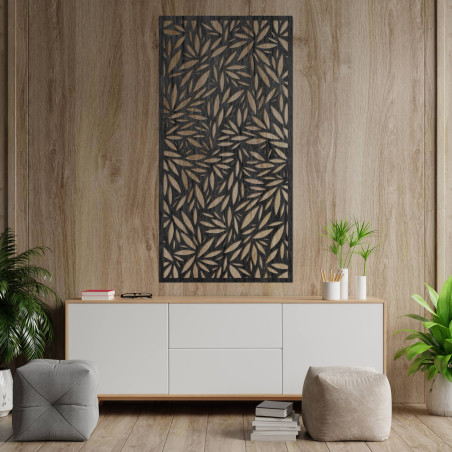 Dřevěný obraz listů pro harmonii a klid ve vašem domově