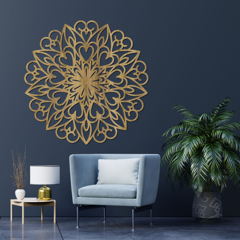 Mandala Dřevěná dekorace na zeď