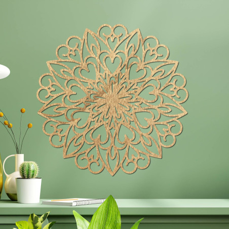 Dřevěná mandala pro útulný domov plný klidu a inspirace