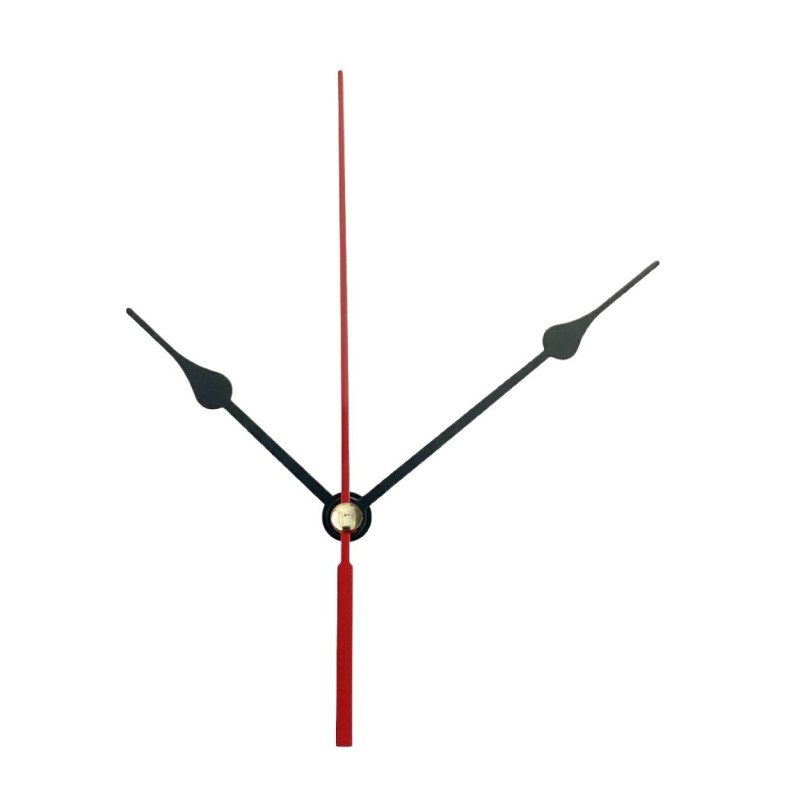 Stylové černé ručičky v slzičkovém designu vhodné pro minimalistický interiér.