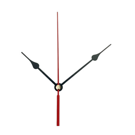Stylové černé ručičky v slzičkovém designu vhodné pro minimalistický interiér.