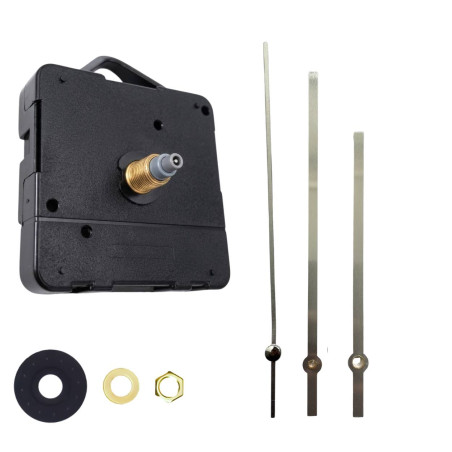Stříbrné rovné ručičky z hliníku pro moderní DIY nástěnné hodiny.