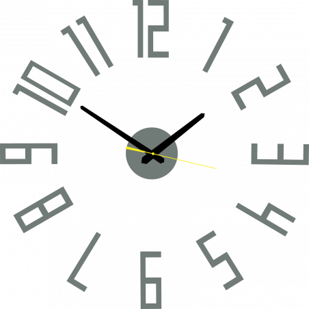 Moderní hodiny na zeď vyrobené z plastu.