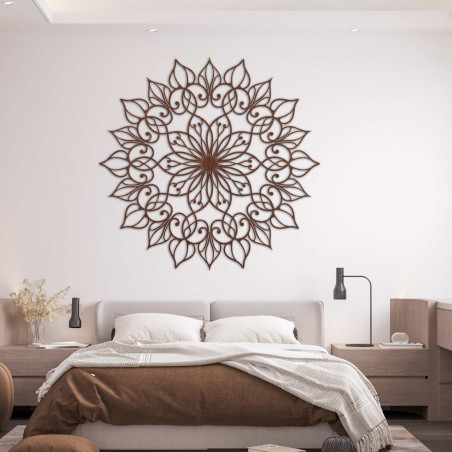 Dřevěná květinová Mandala | Precizní 3D výřez z HDF