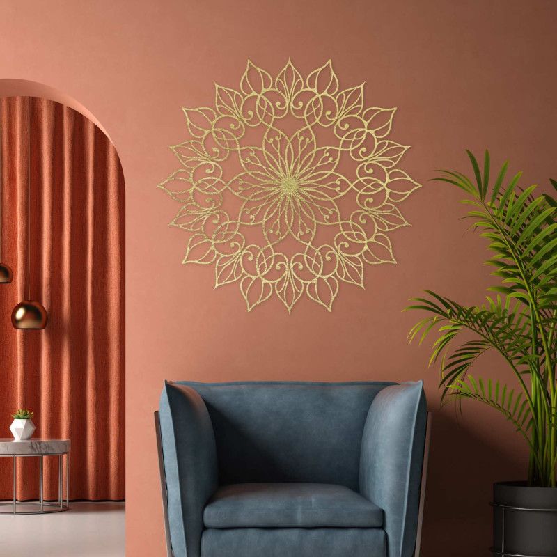Dřevěná květinová Mandala | Precizní 3D výřez z HDF