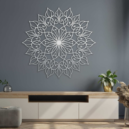 Dřevěná květinová Mandala | Precizní 3D výřez z HDF