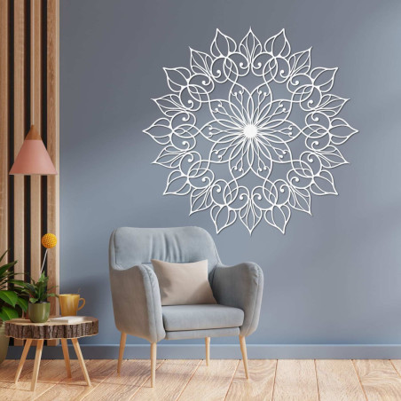 Luxusní nástěnná Mandala Flower – Vyřezávaný ornament