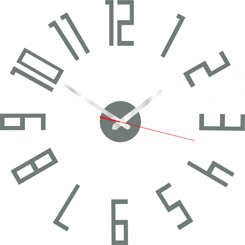 Moderní hodiny na zeď vyrobené z plastu. Vlastní výroba, X-momo