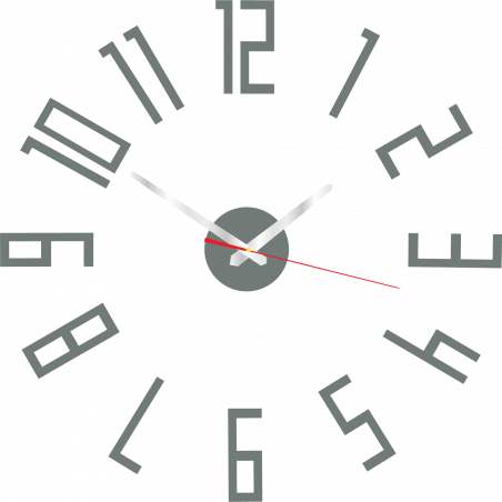 Moderní hodiny na zeď vyrobené z plastu. Vlastní výroba, X-momo