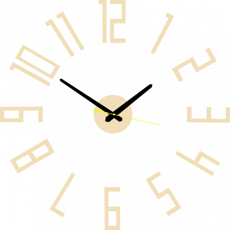 Moderní hodiny na zeď vyrobené z plastu. Vlastní výroba, X-momo