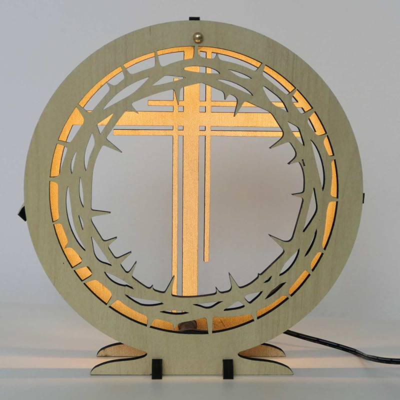 LED kříž s trnovou korunou vytvoří klid a harmonii domova.