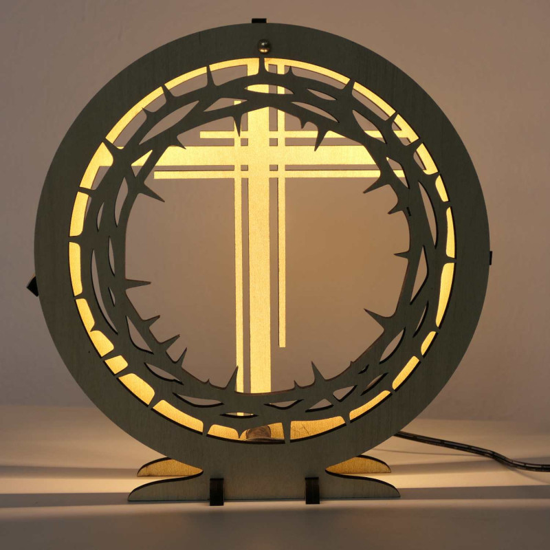 LED kříž s trnovou korunou vytvoří klid a harmonii domova.