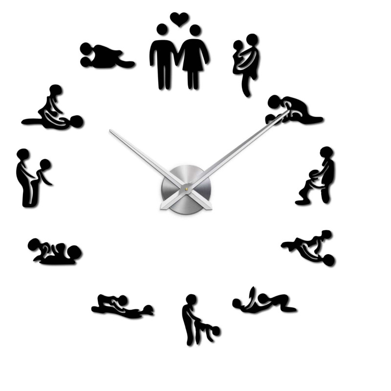 Nalepovací nástěnné hodiny kamasutra