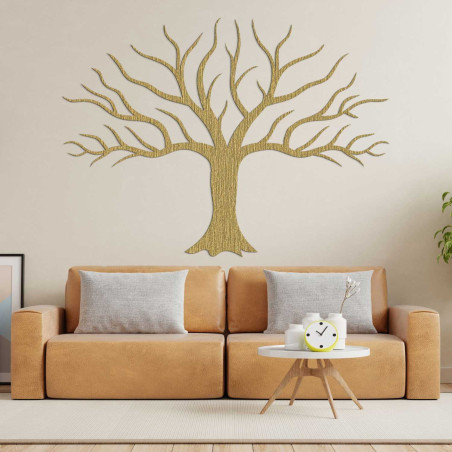 Elegantní dřevěná dekorace stromu zaujme minimalistickým designem a precizním zpracováním.