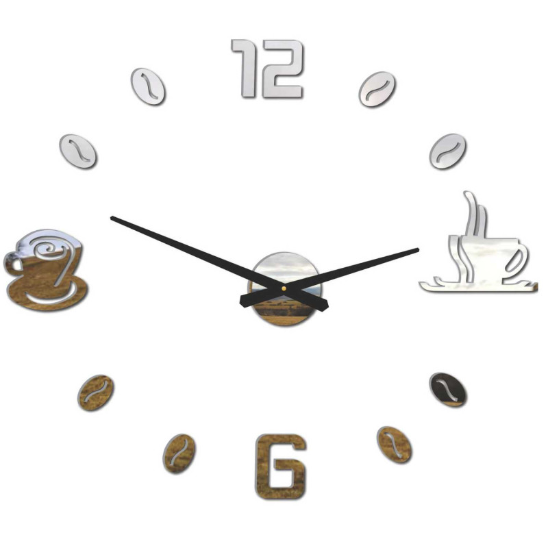 Hodiny na zeď nalepovací káva | COFFE