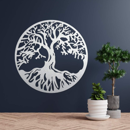 Minimalistický strom života na zeď s detailním zpracováním