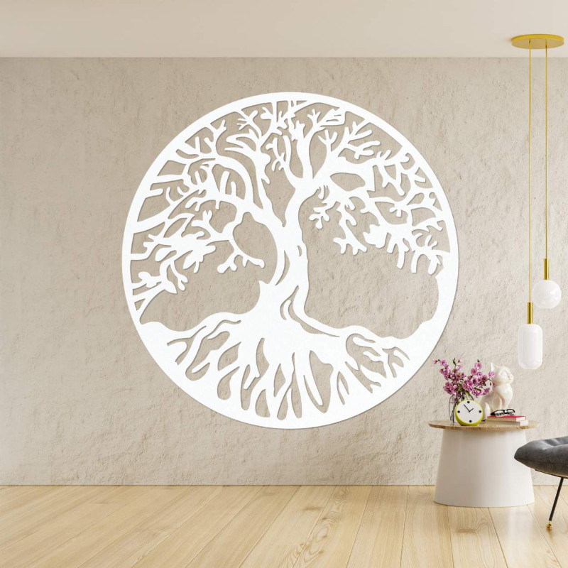 Minimalistický strom života na zeď s detailním zpracováním