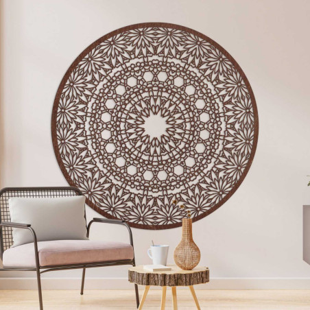 Designová mandala na zeď s precizním geometrickým vzorem