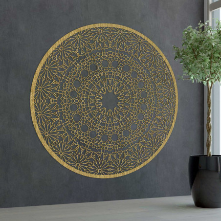 Designová mandala na zeď s precizním geometrickým vzorem