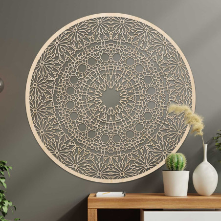 Designová mandala na zeď s precizním geometrickým vzorem