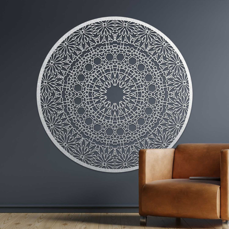 Elegantní obraz mandala ze dřeva do moderního domova