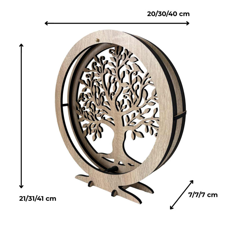 Elegantní stolní lampa Strom života s jemným LED osvětlením
