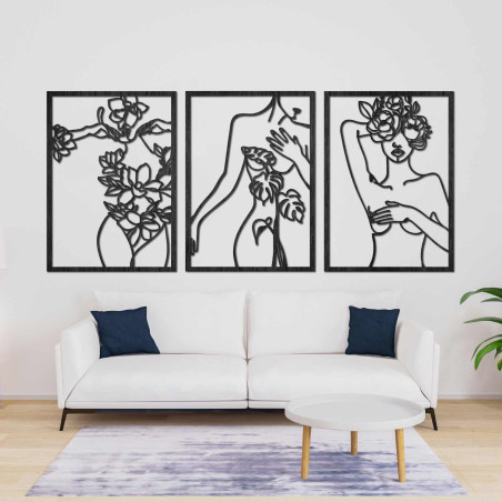 Minimalistické line art umění ženy jako stylová nástěnná dekorace