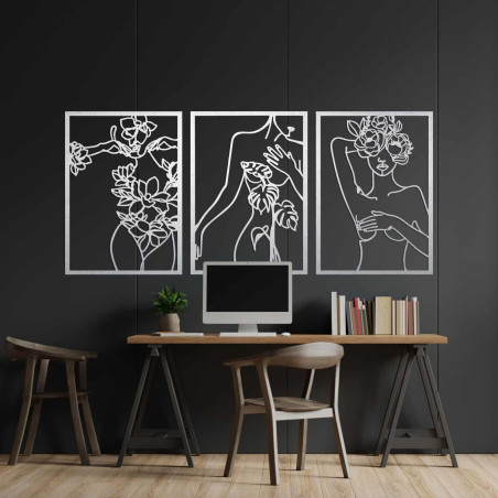 Minimalistické line art umění ženy jako stylová nástěnná dekorace