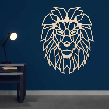 Stylová dekorace lva na zeď symbolizující sílu a odvahu