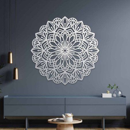 Elegantní mandala ze dřeva jako dekorace do moderního interiéru