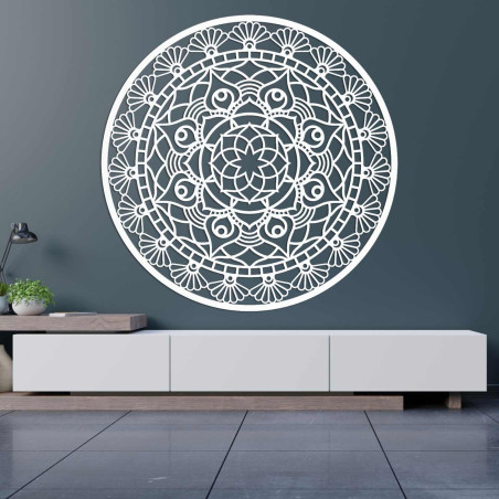 Dřevěná mandala na zeď symbolizující harmonii, rovnováhu a klid