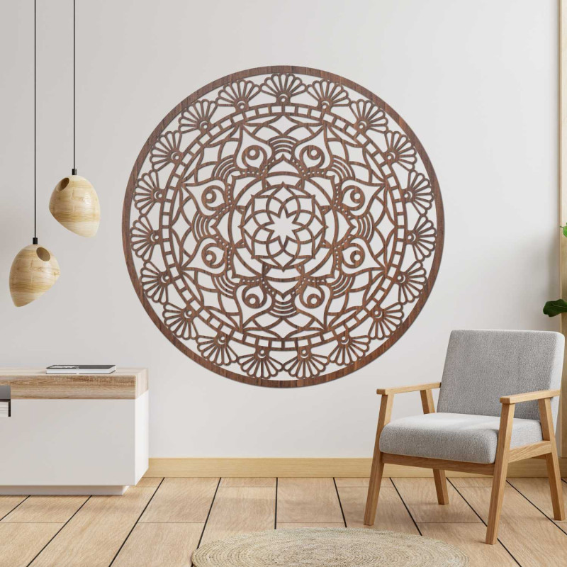 Vyřezávaná moderní mandala květ života | ZIBEZI