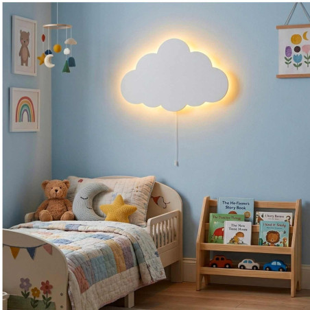 LED lampa Obláček na zeď s teplým bílým světlem do dětského pokoje