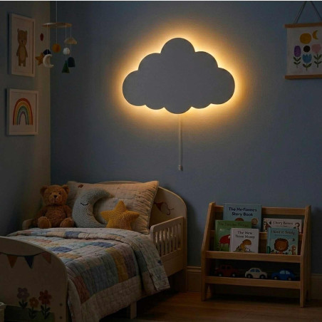 LED lampa Obláček na zeď s teplým bílým světlem do dětského pokoje