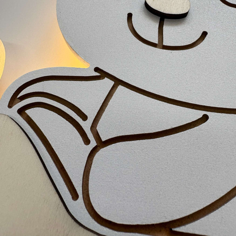 Dekorativní LED lampa Medvídek pilot vhodná do dětského pokoje, herny i ložnice